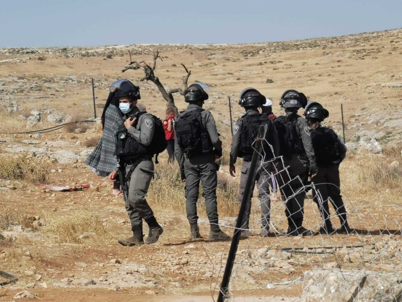 Landbrukseiendommer blir ødelagt i Altwaneh-området i Hebron.