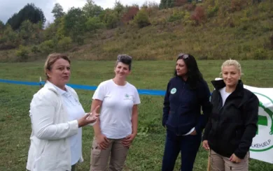Clear feedback from Snezana We need more women Left to right Ada Gradascevic Programme and Administration Manager Almina Kurevija deminer Raena Aslam Advisor Snezana Ilic deminer