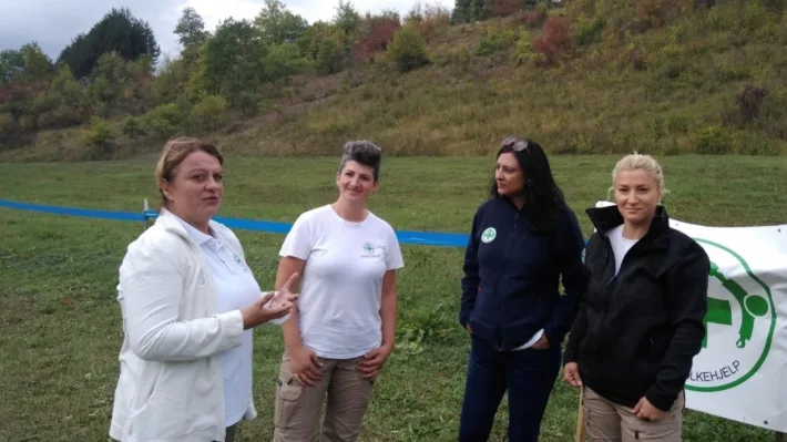 Clear feedback from Snezana We need more women Left to right Ada Gradascevic Programme and Administration Manager Almina Kurevija deminer Raena Aslam Advisor Snezana Ilic deminer