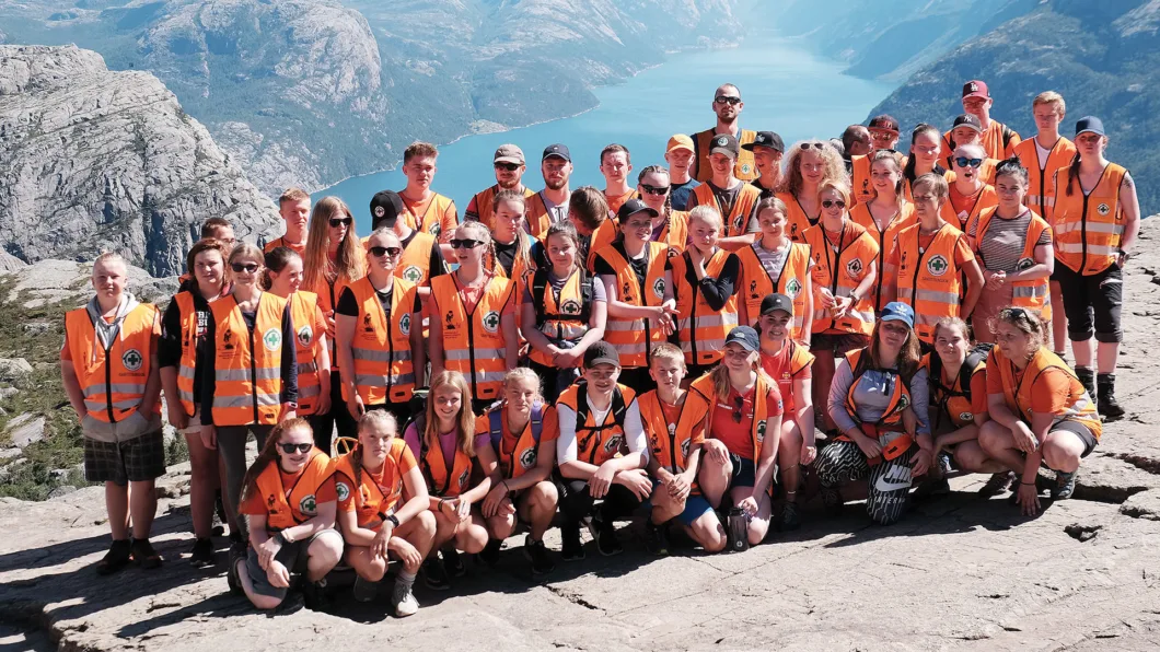 Til sammen var 40 deltakere med på årets sommercamp for sanitetsungdom.