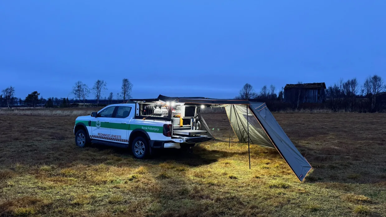 Modulen kan også sikre tak over hodet og godt lys dersom oppdraget varer lenge.