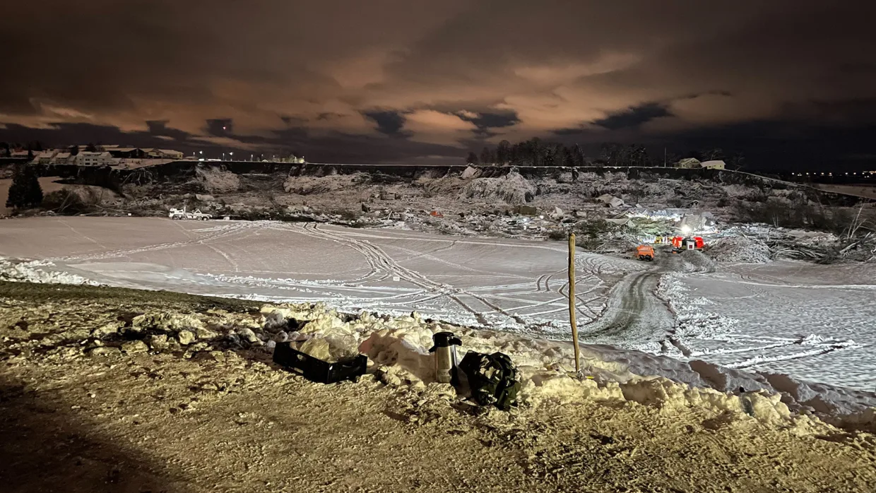 Området som raste ut var på omkring 300x700 meter.