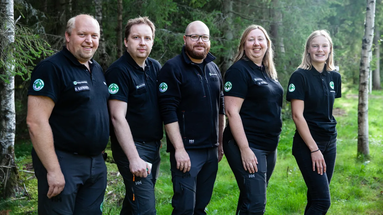 Et nytt SSU skal lede saniteten i neste landsmøteperiode. Fra venstre: Roger Bjerknes (vara) Peter Harholt (andre nestleder), Vegard Eidissen Lindbæk (leder), Monica Nervik (første nestleder) og Tea Næss (representant fra SUS). Kathrine Østbye er nytt varamedlem, men er ikke med på bildet.