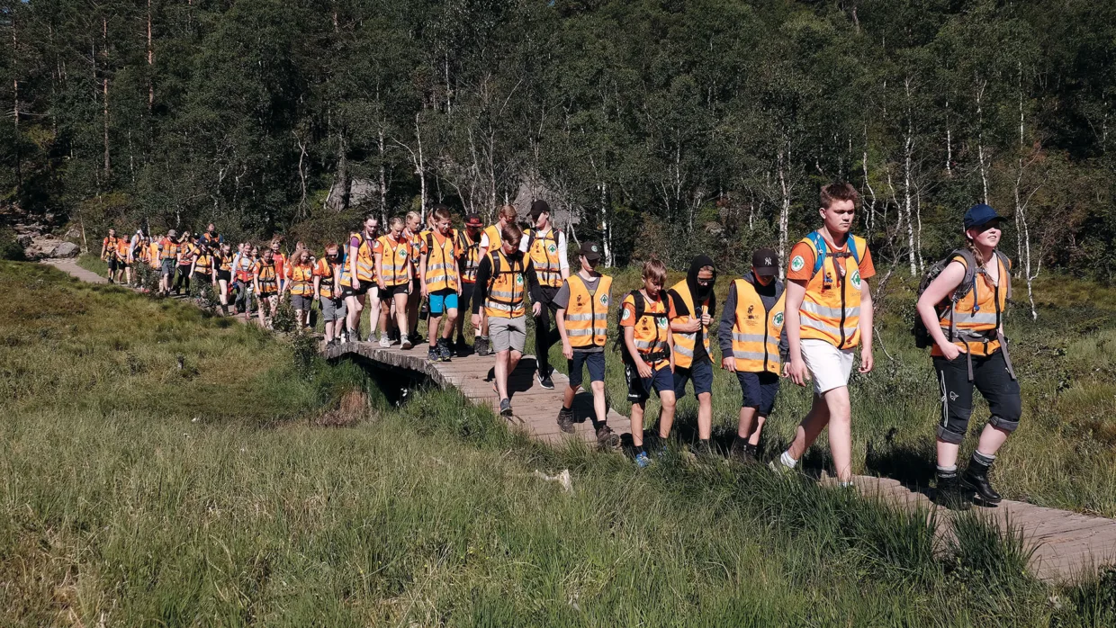 Tur er en fast del av programmet på sommercampen.
