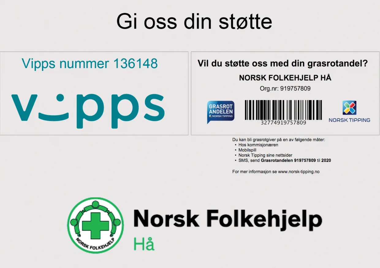 – Alle typer medlemmer og støttespillere er like viktige, sier Røy Kenneth Håland. Norsk Folkehjelp Hå har laget en lapp for å gjøre det enklere for dem som ønsker å bidra som grasrotgivere eller gaver en gang i blant.