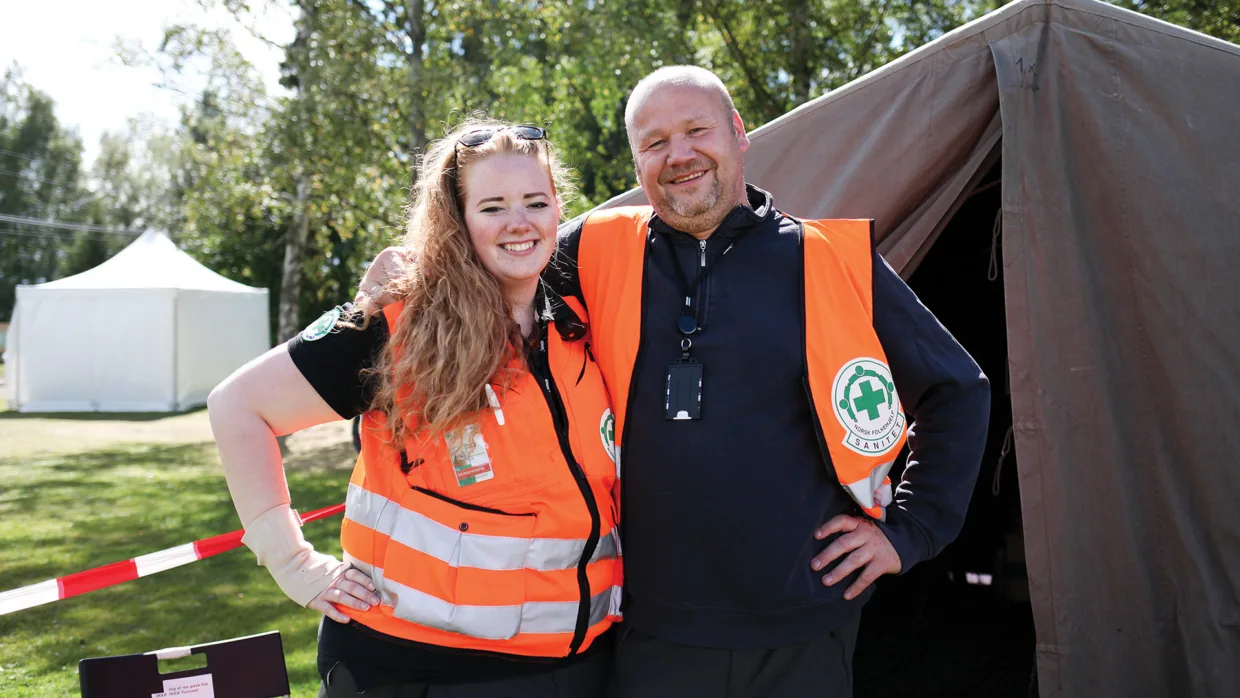 Elisabeth Jakobsen og Morten Jahr fra Norsk Folkehjelp Oslo.