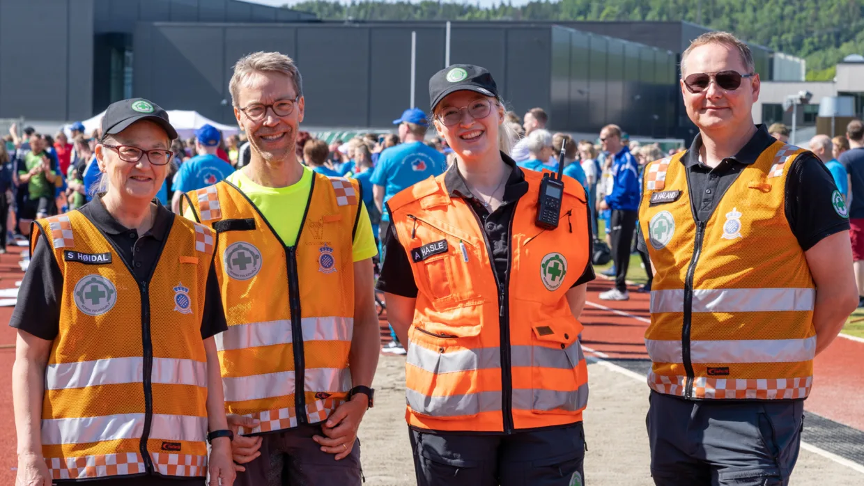 Siv Høidal (f.v.), Lars Kalland, Anna Trovik Hasle og Alf Håland, forteller om en enorm idrettsglede under årets Vivil-leker.