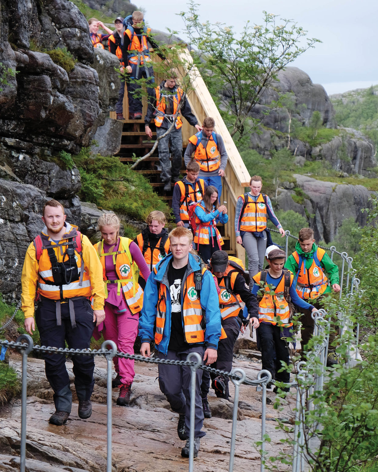 30 ungdommer var samlet på årets sommercamp, som var flyttet fra Rondane til Lysefjorden.