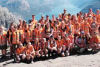 Til sammen var 40 deltakere med på årets sommercamp for sanitetsungdom.
