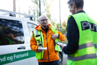 Raymond Sæther er Norsk Folkehjelp Hasviks første operative leder. Her er han i aksjon på operativ leder-kurset på Kongsvinger i vår
