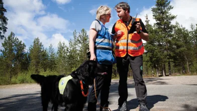 Prosjektet får svært gode tilbakemeldinger fra både mannskaper og samarbeidspartnere. Her brukes det under en øvelse sammen med Norske Redningshunder i Elverum i fjor.