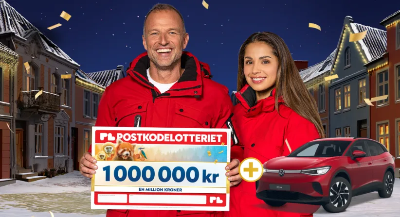 Tom og Jorun med gevinst